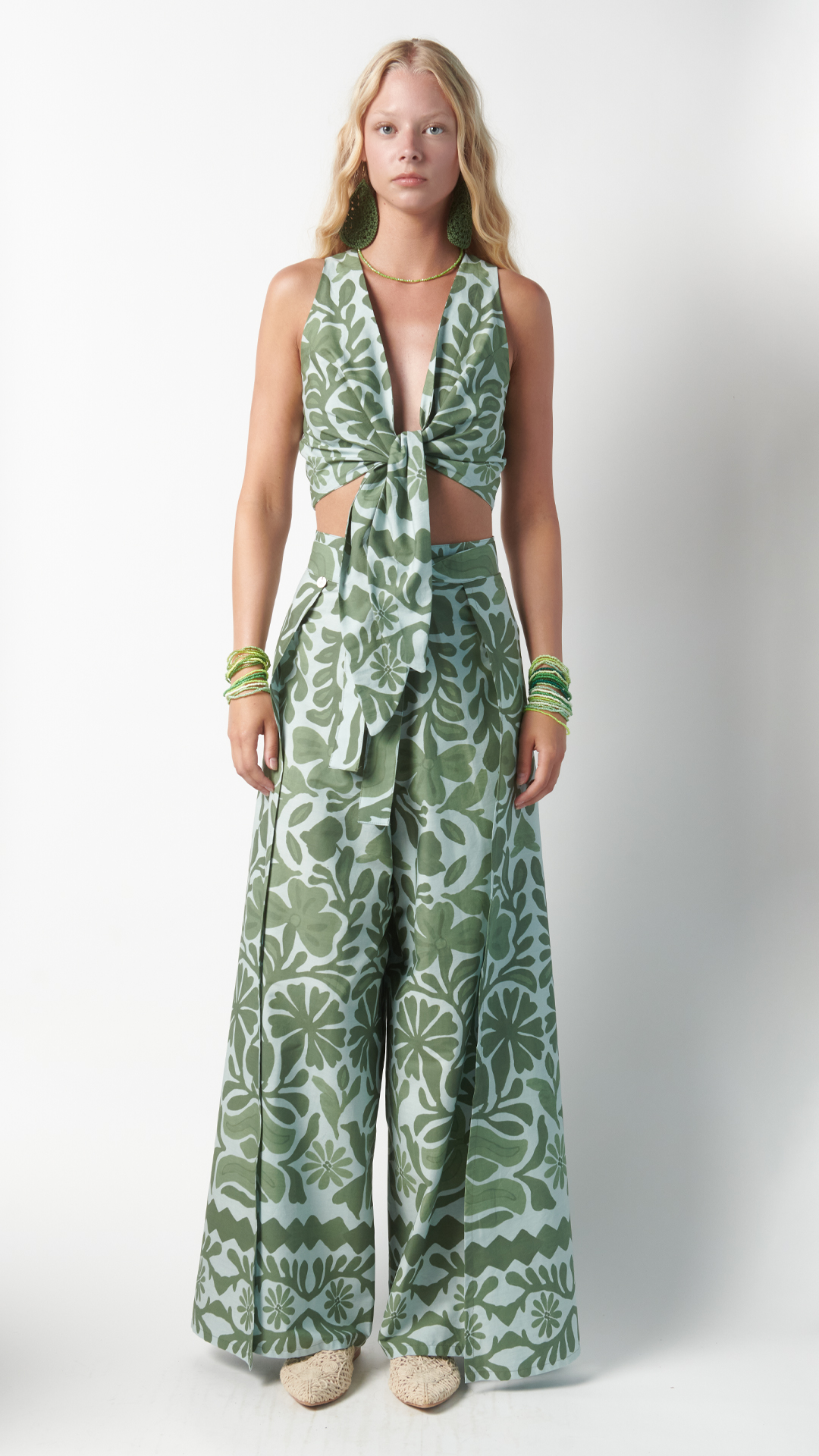 Pantalone pareo fantasia natura