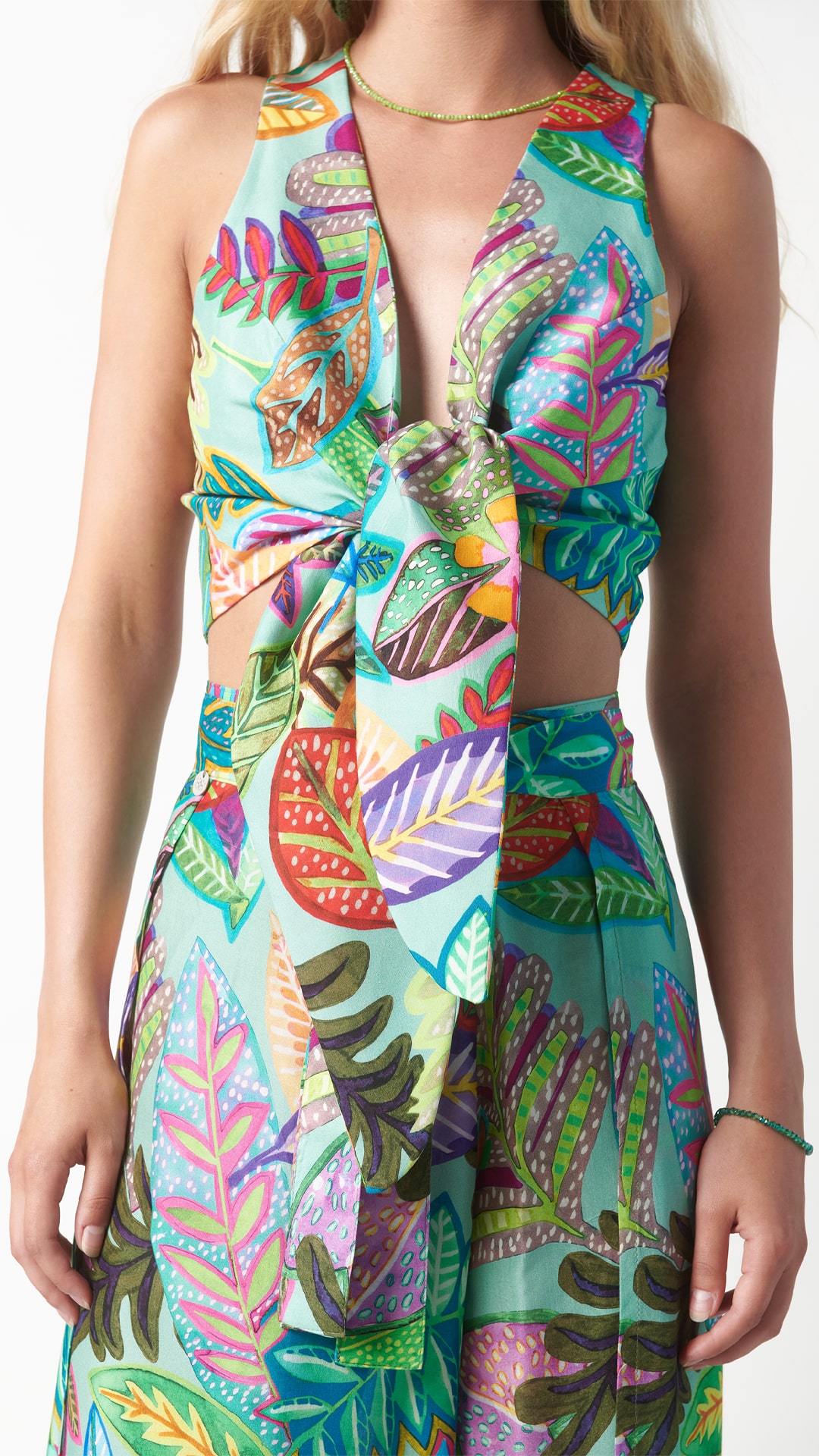 Top crop annodato fantasia Mauritius